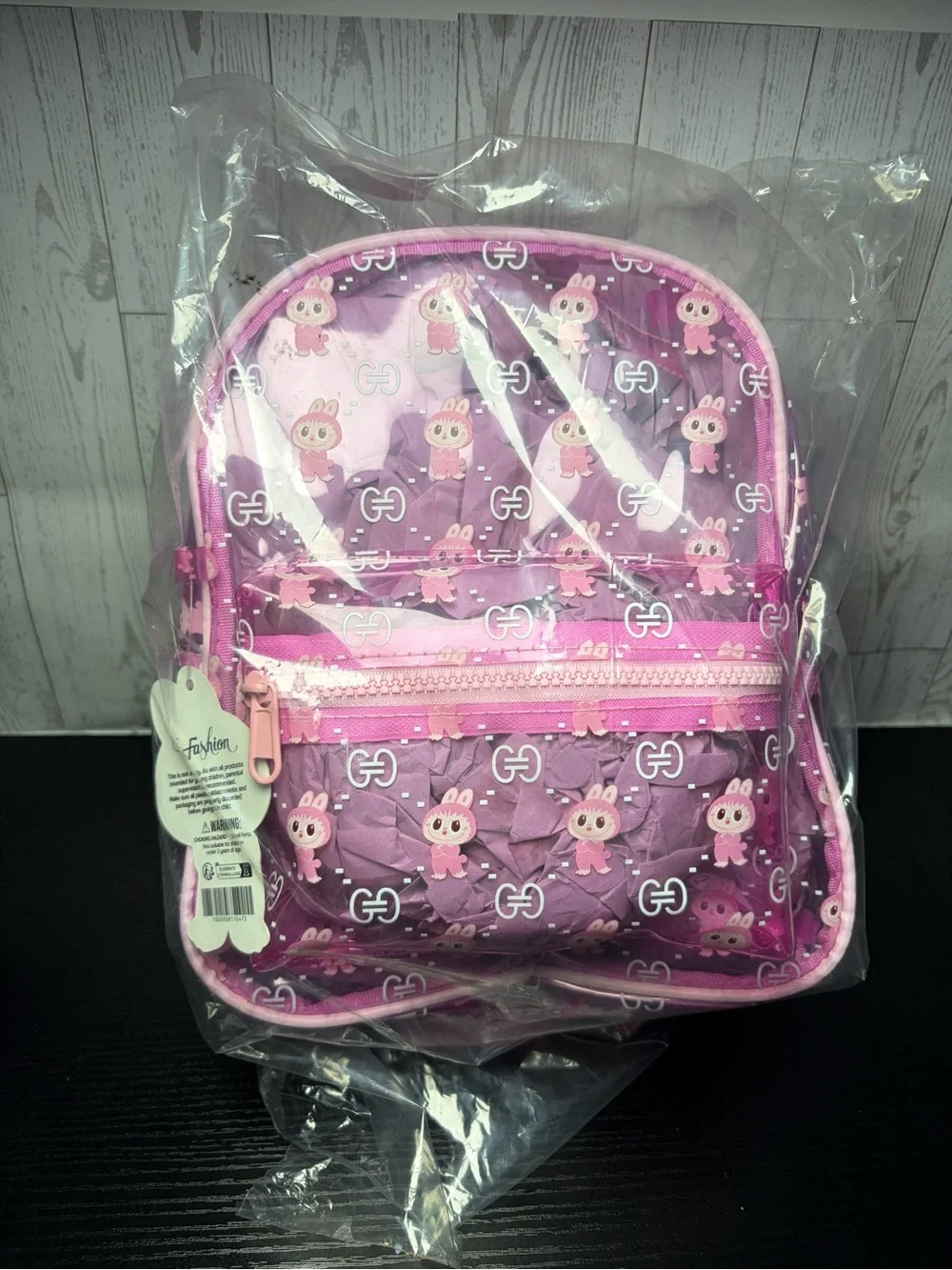 Monsters Small Backpack With Monster Keychain/Bag Charm